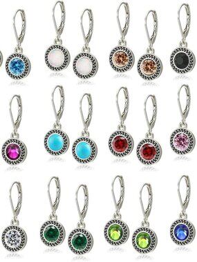 8/12 Pairs Silver Dangle Earrings for Women Multipack Teens Small Hoop Earrings